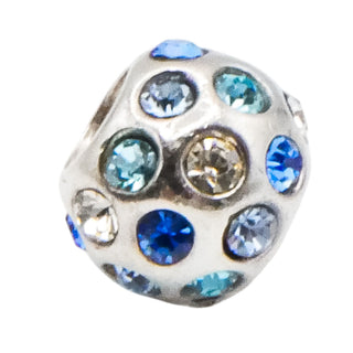 Chamilia Disco Sterling Silver Charm With Blue Swarovski Crystals