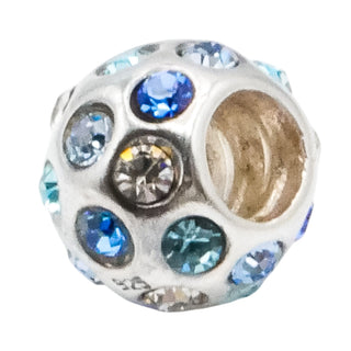 Chamilia Disco Sterling Silver Charm With Blue Swarovski Crystals
