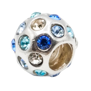 Chamilia Disco Sterling Silver Charm With Blue Swarovski Crystals
