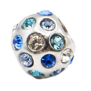 Chamilia Disco Sterling Silver Charm With Blue Swarovski Crystals