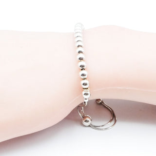 Sterling Silver Adjustable Beaded Bolo Bracelet Fits Sizes 5 To 8.5 Inches