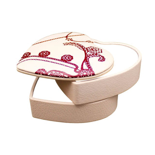 PANDORA Vintage Heart Shaped Pink Leather Jewelry Box