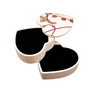 PANDORA Vintage Heart Shaped Pink Leather Jewelry Box