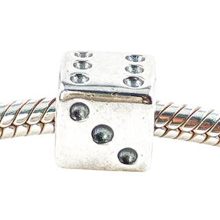 PANDORA Rare Retired Dice Sterling Silver Charm