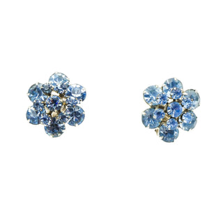 Vintage Ice Blue Crystal Demi-Parure Necklace and Earrings Set