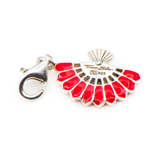 Thomas Sabo Red Fan Sterling Silver Charm Pendant