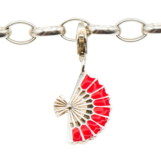 Thomas Sabo Red Fan Sterling Silver Charm Pendant