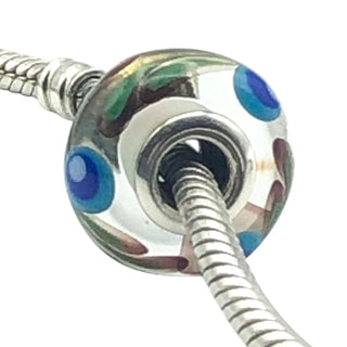Pandora Folklore Murano Glass Charm Sterling Silver Bead Multicolor Design