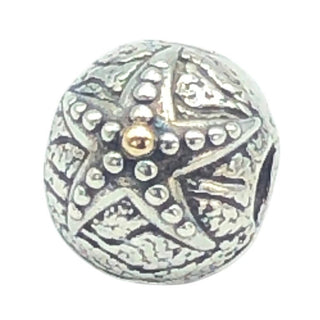 Pandora Starfish Clip Sterling Silver with 14K Gold Nautical Charm