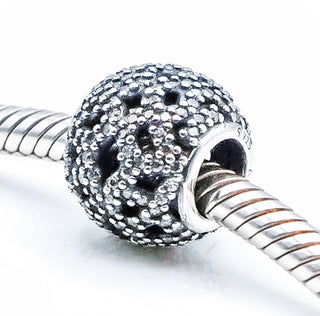 PANDORA Shimmering Lace Sterling Silver Charm Openworks Bead