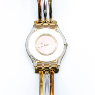 Swatch Skin Tri Gold Stainless Steel Watch SFK240A