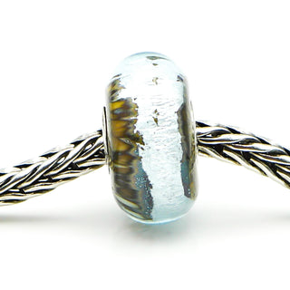 TROLLBEADS Silver Mountain Glass Bead Sterling Silver Core Charm