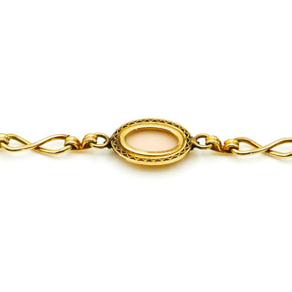 Vintage 1/20 12K Yellow Gold Filled Cameo Bracelet Size 7.5 Inches