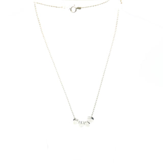 Vintage 24-Inch Sterling Silver Necklace With Four Hearts