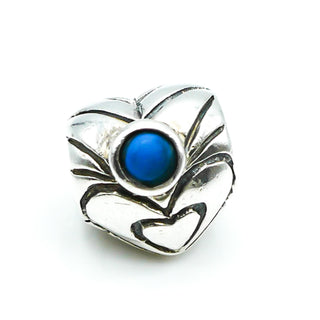 CHAMILIA December Birthstone Sterling Silver Heart Charm With Turquoise