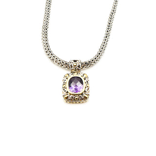 JOHN HARDY Amethyst Pendant Necklace in Sterling Silver And 18K Gold