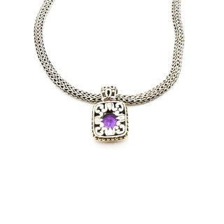 JOHN HARDY Amethyst Pendant Necklace in Sterling Silver And 18K Gold