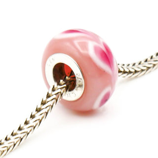 RHONA SUTTON Red Painted Glass Bead Sterling Silver Charm