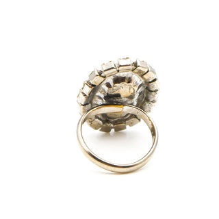 Vintage Rhinestone Cocktail Halo Costume Ring Size 8 Adjustable