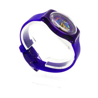 Swatch New Gent Purple Lacquered Watch SUOV100