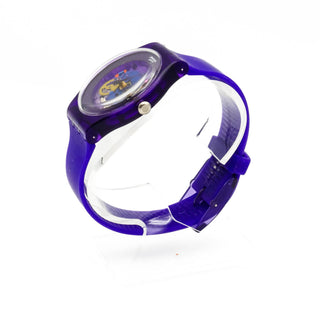 Swatch New Gent Purple Lacquered Watch SUOV100