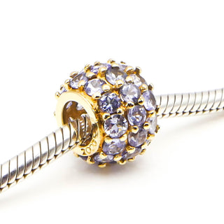 10k Yellow Gold Tanzanite Pendant Slide Charm Marked JL