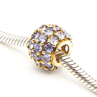 10k Yellow Gold Tanzanite Pendant Slide Charm Marked JL