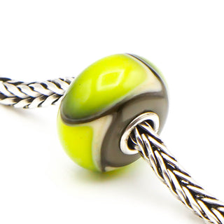 TROLLBEADS Green Armadillo Glass Bead Sterling Silver Charm