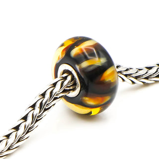 TROLLBEADS Dark Leopard Bead Sterling Silver Charm