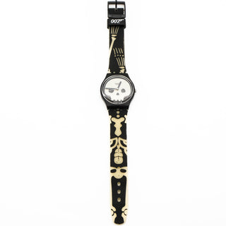 Swatch Gent Baron Samedi Live And Let Die James Bond Glow In Dark Watch GB237