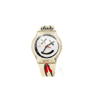 Swatch Jelly In Jelly Funky Red Tie Watch SUJK110