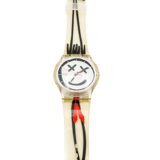 Swatch Jelly In Jelly Funky Red Tie Watch SUJK110