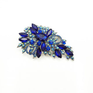 Large Blue AB Rhinestone Brooch or Pendant