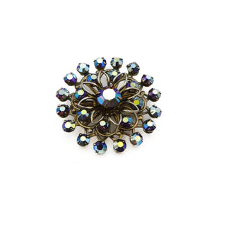 Vintage 1950's AB Rhinestone Brooch