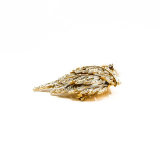 Vintage Gold Plated Snow Covered Fir Brooch Pin