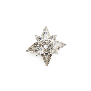 Vintage Signed WEISS Starburst Brooch Pin With Clear Rhinestones