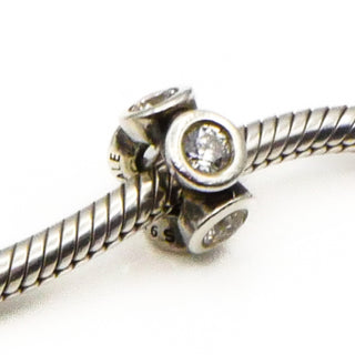 PANDORA Lights Clear CZ Spacer 925 ALE Sterling Silver Spacer Charm