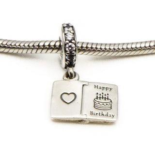 PANDORA Birthday Wishes Sterling Silver Birthday Card Dangle Charm