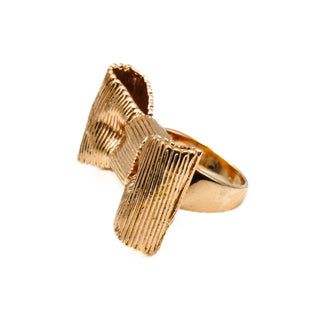 KATE SPADE New York Rose Gold Plated Cocktail Bow Ring Size 8