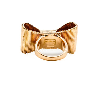 KATE SPADE New York Rose Gold Plated Cocktail Bow Ring Size 8