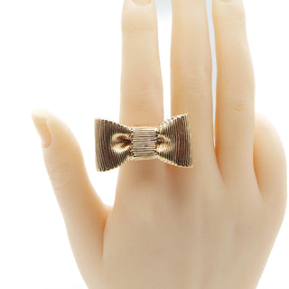 KATE SPADE New York Rose Gold Plated Cocktail Bow Ring Size 8