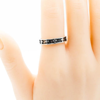Vintage Sterling Silver Cross Band Ring Size 8.75
