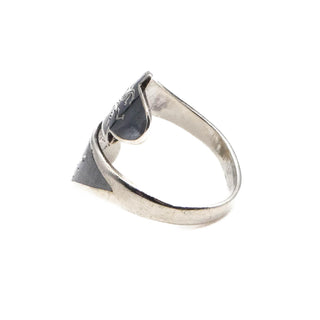 Vintage SIAM Niello Dancing Angel And Mekkala Sterling Silver Ring Size 5