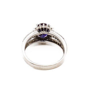 Color Change Sapphire Ring in Sterling Silver Size 8