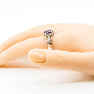 Color Change Sapphire Ring in Sterling Silver Size 8