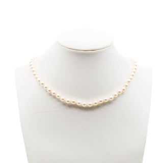 Vintage Akoya Pearl Necklace With 14K Gold Clasp