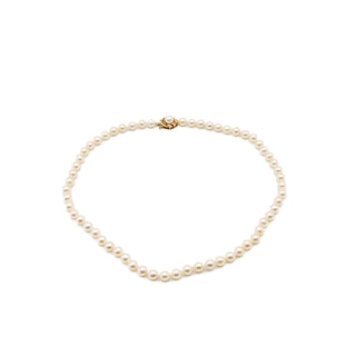 Vintage Akoya Pearl Necklace With 14K Gold Clasp