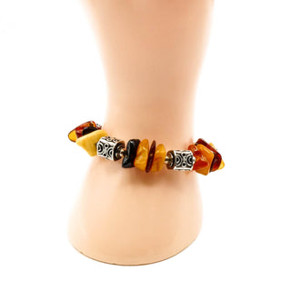 Baltic Amber Sterling Silver Toggle Bracelet With Matching Pendant And Earrings