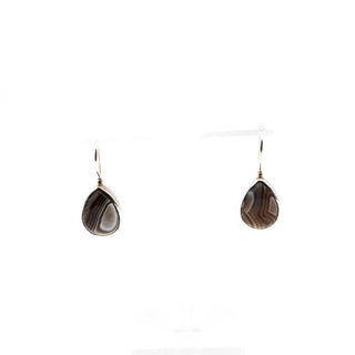 Botswana Agate Sterling Silver Dangle Earrings