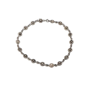 Vintage 9-Inch Sterling Silver Sunflower Bracelet or Anklet